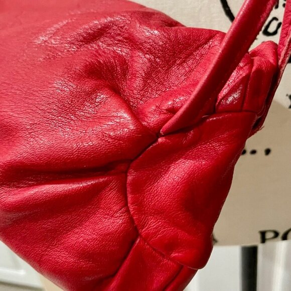 BOHO CHIC Y2K CROSSBODY BAG RED LEATHER MADE IN USA JWM DERR BEND OREGON ICONIC - Picture 11 of 16